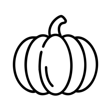 Basit bir kabak ikonu vektörünün özet çizimi