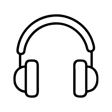 Müzik, ses ve dinleme için özet kulaklık simgesi