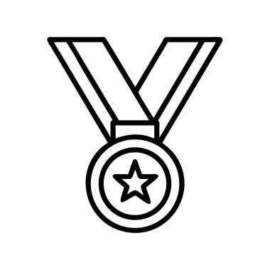 Yıldız ana hatları simgesi olan başarı madalyası