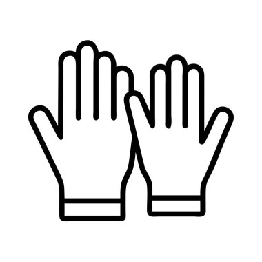 Güvenlik ve hijyen simgesi için koruyucu eldivenler