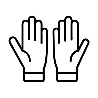 İki el açık, avuçlar yukarı hareketinin çizgi sanat sembolü.