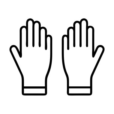 İki açık elin ana simgesi veya koruyucu eldivenler