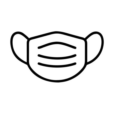 Sağlık koruma sembolü için tıbbi yüz maskesi simgesi.