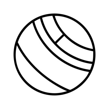 Voleybol ekipmanları ana hatlı sanat simgesi