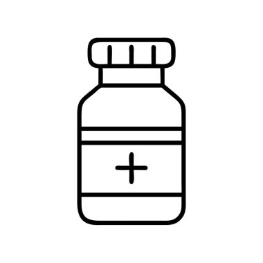 Sağlık şişesi simgesi tıbbi haç sembolü tasarımı