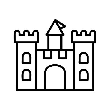 Sihirli bir masal kalesinin basit bir tasviri