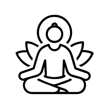 Nilüfer ikonu manevi sembol çizgisi sanatı meditasyonu