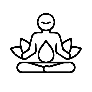 Zen meditasyon yoga sağlık zihin ruh ikonu