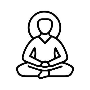 Nilüfer çiçeğiyle meditasyon yapan ruhani figür.