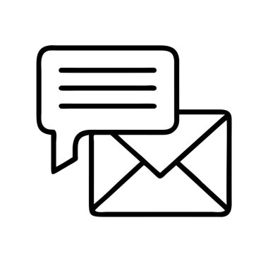 E- posta ve sohbet ileti ana hatları simgesi