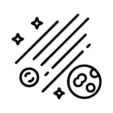 Kozmik elementler: yıldızlar, kuyrukluyıldız ve gezegenler sanat çizgisi