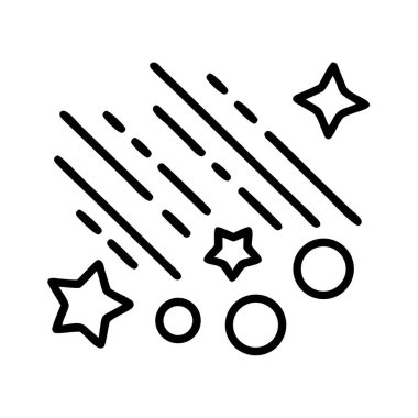 Kayan yıldızlar ve göksel toz çizgisi sanat simgesi