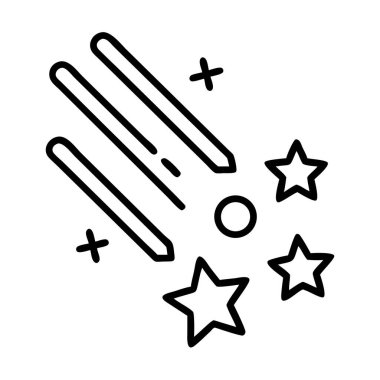 Yıldızlı kayan yıldız grafiksel sembolü