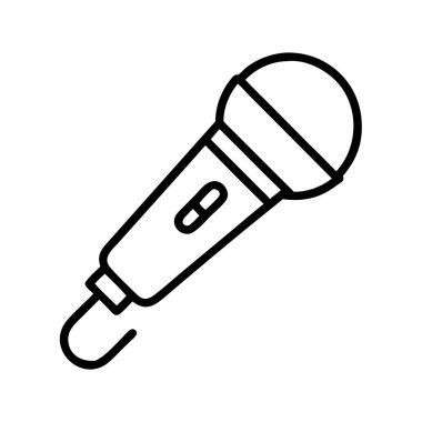 Ses ve ses kaydı için mikrofon özeti simgesi