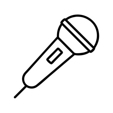 Mikrofon hattı resim simgesi basit tasarım ses kaydı