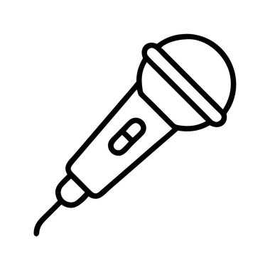 Ses ve ses için mikrofon hattı çizimi.