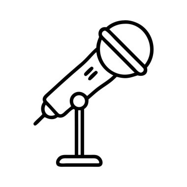 Ses kaydı ve yayını için mikrofon simgesi