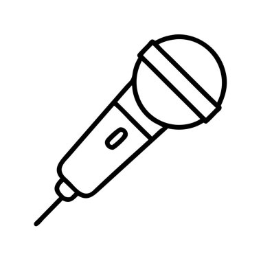 Kayıt ve canlı performans için mikrofon simgesi