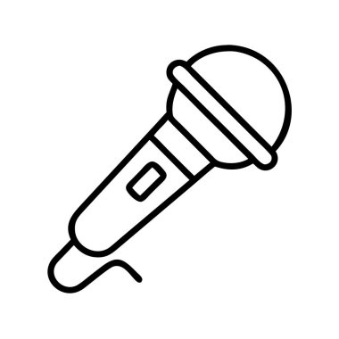 Ses ve ses amaçları için özet mikrofon simgesi