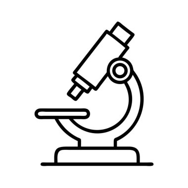 Mikroskop çizgisi sanat simgesi, bilim araştırmaları için gereklidir.