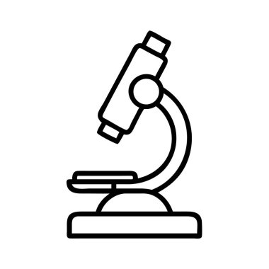 Bilimsel araştırma ve biyoloji için mikroskop simgesi