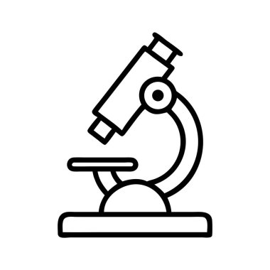 Bilimsel araştırma ve eğitim için mikroskop simgesi