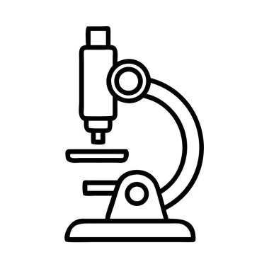 Mikroskop bilim laboratuvarı ekipman araştırma simgesi