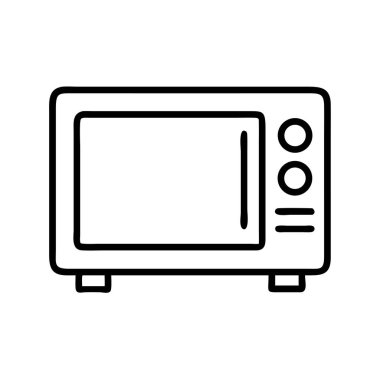 Mikrodalga fırın aygıtı ana hatları simge tasarım sanatı