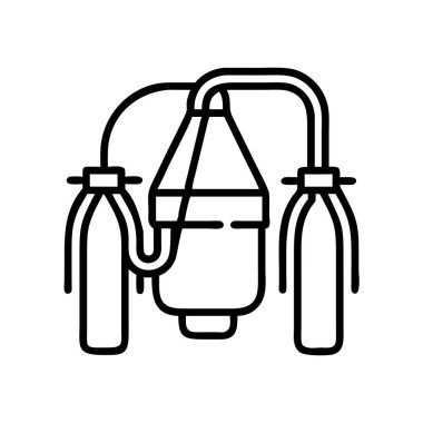 Su arıtma sistemi çizgisi sanat simgesi çizimi