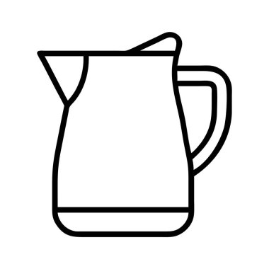 Su sürahi çizgisi simgesi. içecek sürahisi ana hat sembolü