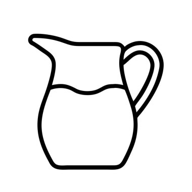 İçinde sıvı bulunan bir sürahinin basit taslak simgesi