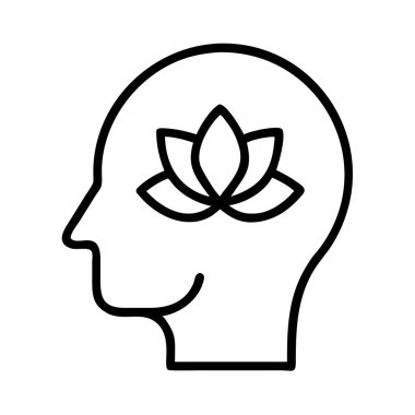 İnsan kafası simgesinde farkındalık ve barış kavramı