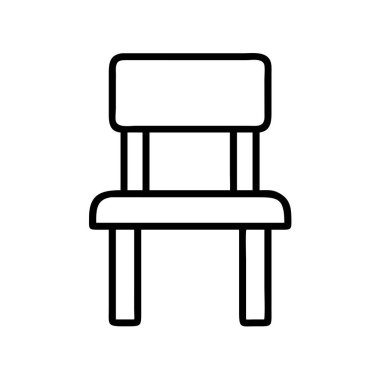 Mobilya uygulaması için modern minimalist sandalye taslak simgesi