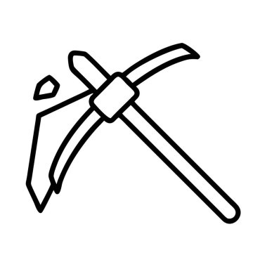 Kazma simgesi çok çalışmayı, madenciliği ve kazmayı simgeler.