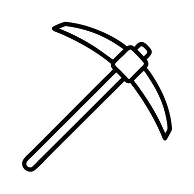 Kazı çalışması için Kazma Madencilik aracı ana hatları simgesi