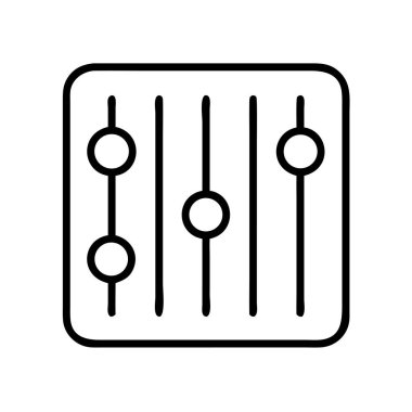 Ses eşitleyicisi denetleyiciler satır vektör simgesi tasarımı