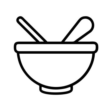 Öğütme için bir havan topu ve tokmak ana simgesi.