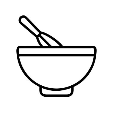 Kase çırpma mutfak aletleri ana hatlarıyla karıştırma simgesi