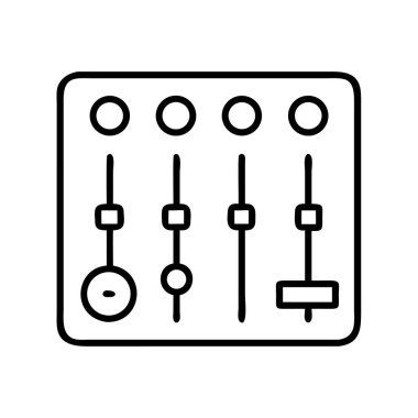 Ses eşitleyicisi ana vektör illüstrasyonunu kontrol eder.