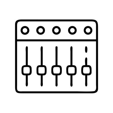 Ses karıştırıcı faders denetleyicisinin satır resim simgesi