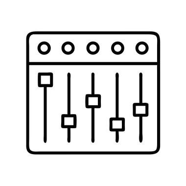 Ses dengeleyiciler kontrol paneli dış hat simgesi