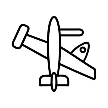 Uçuş simgesindeki küçük bir uçağın tasviri