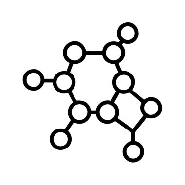 Soyut moleküler yapı ağ bağlantı simgesi