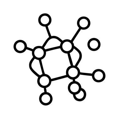 Birbirine bağlı düğümleri gösteren soyut ağ diyagramı