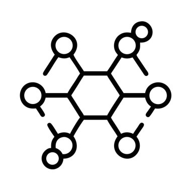 Bilim tasarımı için kimyasal molekül yapı simgesi