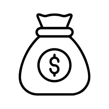 Dolar işareti simgesi olan para çantası; finansal konsept