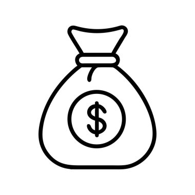 Dolar işaretli para çantası serveti temsil ediyor..