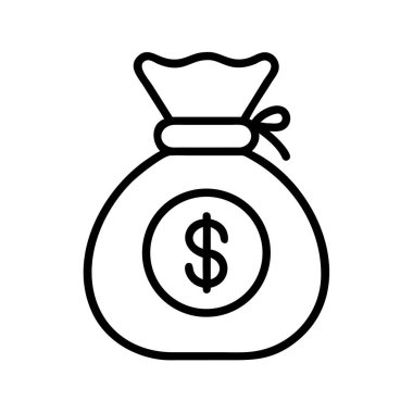 Dolar işaretli para çantası resmi