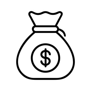 Para çantası dolar işareti finans servet tasarruf simgesi sanat