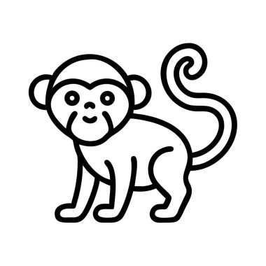 Neşeli maymun simgesi grafiğinin ana hatları.